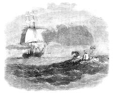 Rescue of Capt. Baker and a Seaman by the Royal Mail Steamer "England", 1857. Creator: Unknown