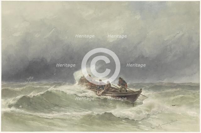 Rescue at sea, 1838-1892. Creator: Jacob Eduard van Heemskerck van Beest.