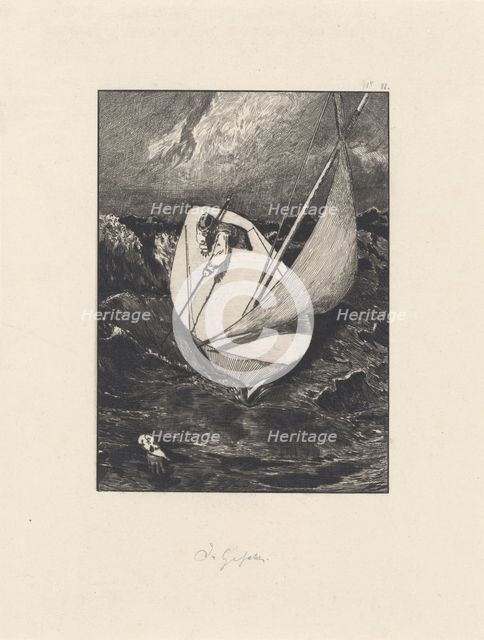 Rescue (Rettung), 1878/1880. Creator: Max Klinger.