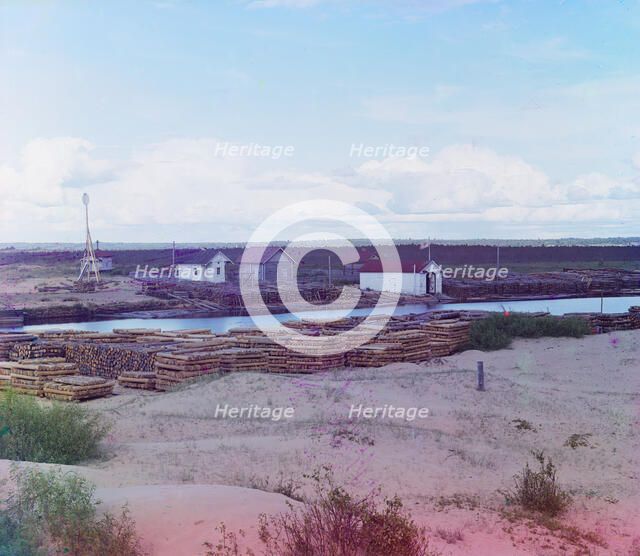 Rescue station on Onega Lake [Russian Empire], 1909. Creator: Sergey Mikhaylovich Prokudin-Gorsky.