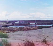Rescue station on Onega Lake [Russian Empire], 1909. Creator: Sergey Mikhaylovich Prokudin-Gorsky