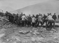 Rescuers at Austin pulling down ruins, between c1910 and c1915. Creator: Bain News Service
