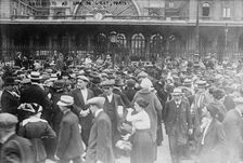 Reservists at Gare de l'Est, Paris, 1914. Creator: Bain News Service