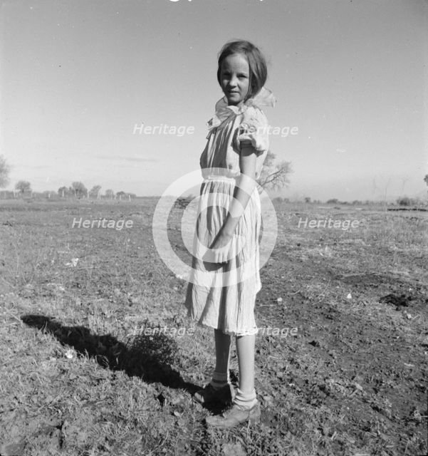 Resettled child of Bosque Farms, New Mexico, 1935. Creator: Dorothea Lange.