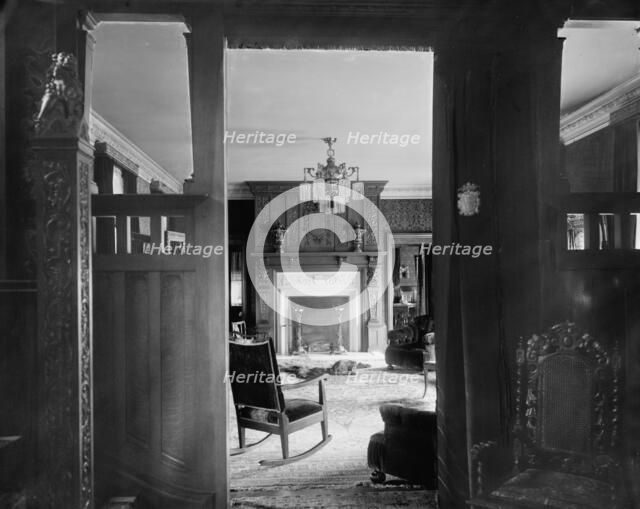 Residence of A. Buhl, Iroquois Avenue, hall and parlor, Detroit, Mich., between 1905 and 1915. Creator: Unknown.