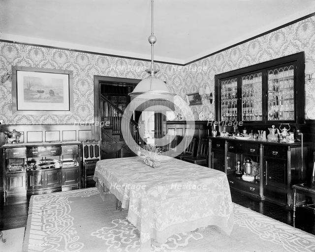 Residence of Dr. J.H. Lancashire, dining room, Alma, Mich., between 1900 and 1910. Creator: Unknown.