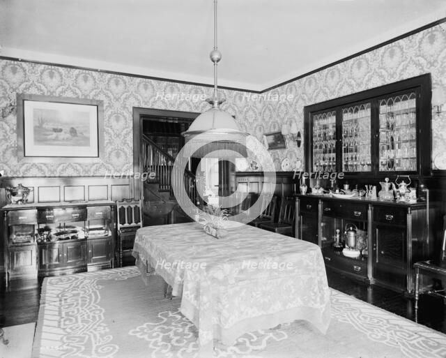Residence of Dr. J.H. Lancashire, dining room, Alma, Mich., between 1900 and 1910. Creator: Unknown.