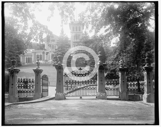 Residence of Hugh Allan, Esq., Montreal, between 1890 and 1901. Creator: William H. Jackson.