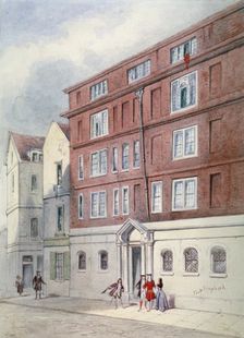 Residence of Titus Oates, Oat Lane, City of London, 1845. Artist: Frederick Napoleon Shepherd