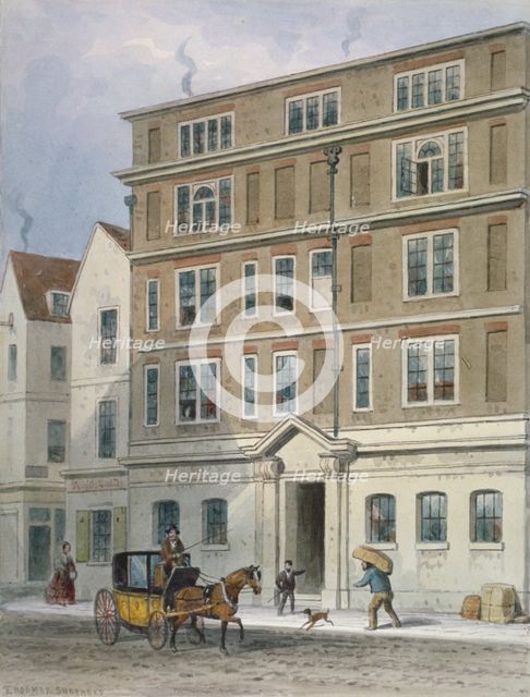 Residence of Titus Oates, Oat Lane, City of London, 1848. Artist: Thomas Hosmer Shepherd