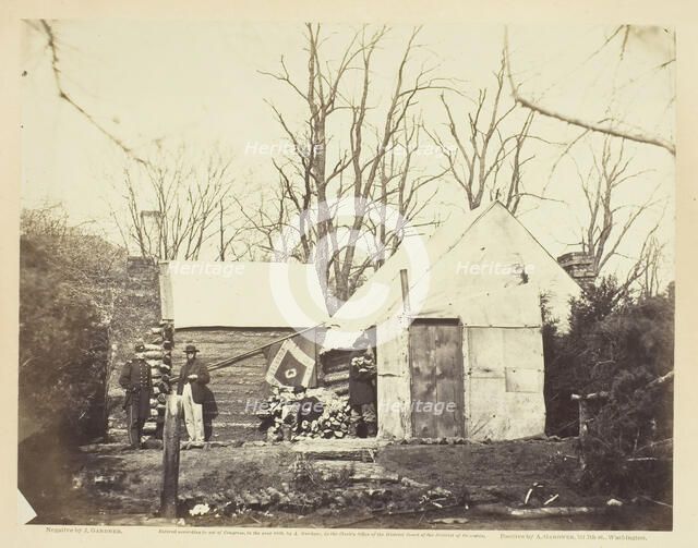 Residence Chief Quartermaster Third Army Corps, Brandy Station, December 1863. Creator: James Gardner.