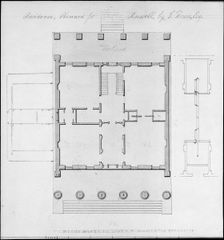 Residence, Planned for Russell, by I. Town, Esq., ca. 1828. Creator: Alexander Jackson Davis