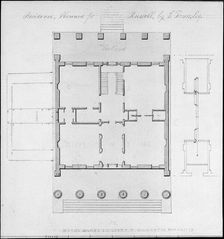 Residence, Planned for Russell, by I. Town, Esq., ca. 1828. Creator: Alexander Jackson Davis