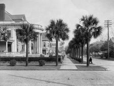 Residences, corner [of] Laura and Ashley Sts., Jacksonville, Fla., between 1900 and 1920. Creator: Unknown