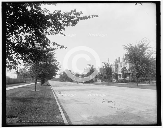 Residences on Eastern Boulevard i.e. East Grand Boulevard, Detroit, Mich., (1902?). Creator: Unknown.