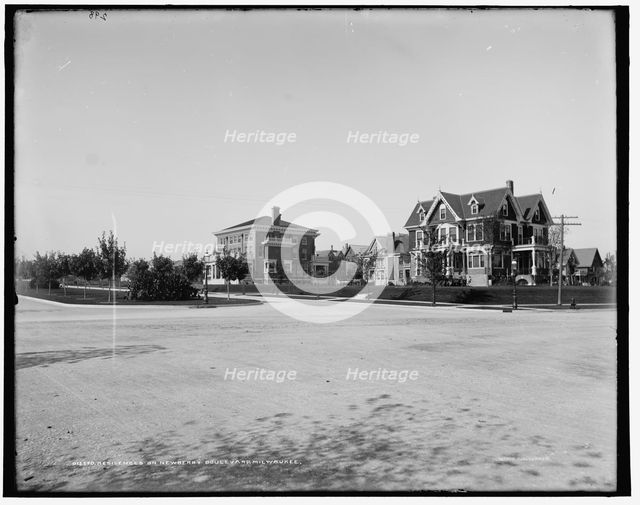 Residences on Newberry Boulevard, Milwaukee, between 1890 and 1901. Creator: Unknown.