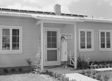 Resident nurse and clinic, FSA camp, Farmersville, Tulare County, California, 1939. Creator: Dorothea Lange