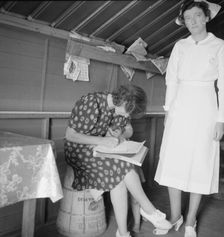 Resident nurse, FSA camp, Farmersville, CA, 1939. Creator: Dorothea Lange