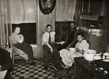 Residents of a tenement, Henry Street, Lower East Side, Manhattan, New York, USA, early 1930s. Creator: Unknown