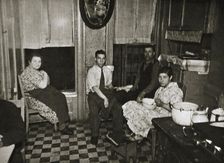 Residents of a tenement, Henry Street, Lower East Side, Manhattan, New York, USA, early 1930s