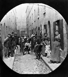 Residents of Little Collingwood Street, Bethnal Green, c1902. Creator: John Galt