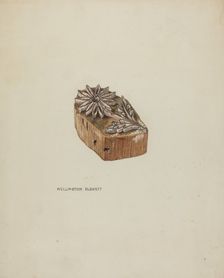 Resist Pattern (Daisy), c. 1939. Creator: Wellington Blewett