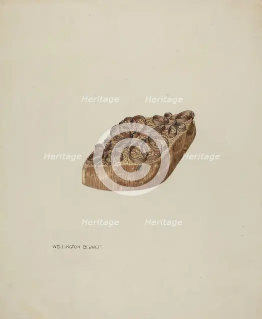 Resist Pattern (Scroll), c. 1939. Creator: Wellington Blewett.