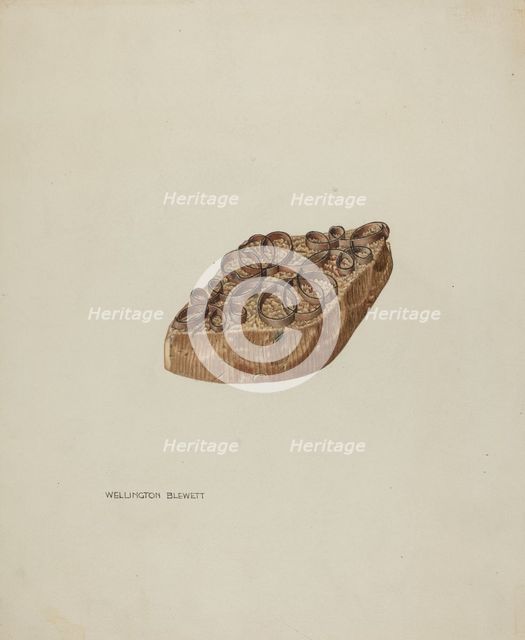 Resist Pattern (Scroll), c. 1939. Creator: Wellington Blewett.