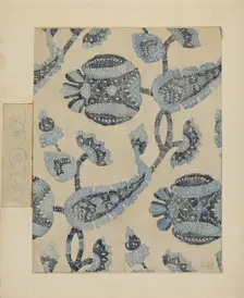 Resist Printed Linen, c. 1936. Creator: Michael Trekur