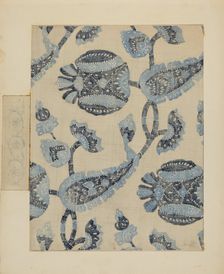 Resist Printed Linen, c. 1936. Creator: Michael Trekur