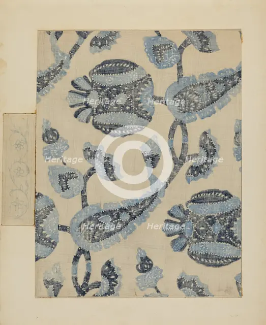 Resist Printed Linen, c. 1936. Creator: Michael Trekur.