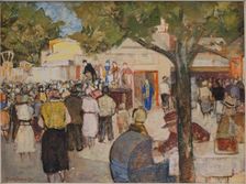 Resort in the Deerpark, 1950. Creator: Victor Jensen