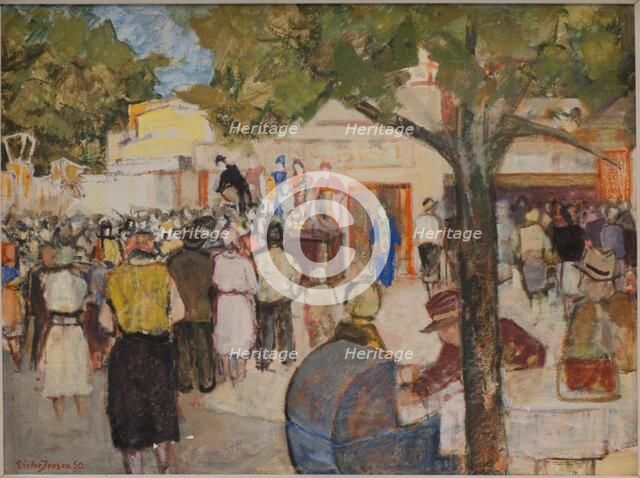 Resort in the Deerpark, 1950. Creator: Victor Jensen.