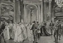 Response for Queen Maria Christina, (1806-1878) as her body is laid to rest in the Royal..., 1878. Creator: Tomás Carlos Capuz