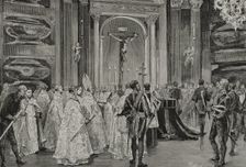 Response for Queen Maria Christina, (1806-1878) as her body is laid to rest in the Royal..., 1878. Creator: Tomás Carlos Capuz
