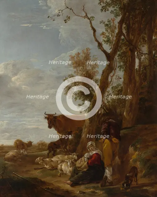 Rest, 1644. Creator: Nicolaes Berchem.