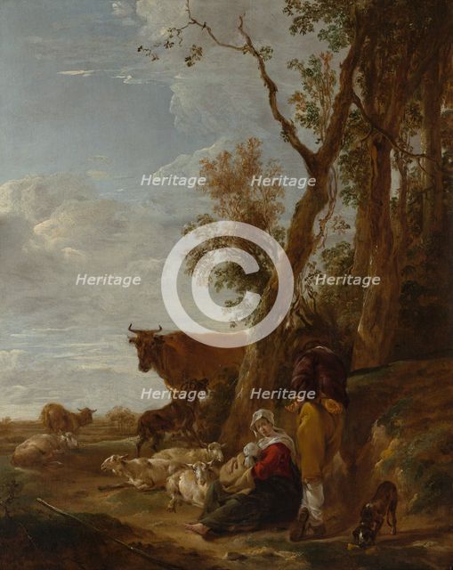 Rest, 1644. Creator: Nicolaes Berchem.