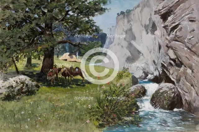 Rest under Rocks, c1876. Creator: Stanislaw Witkiewicz.