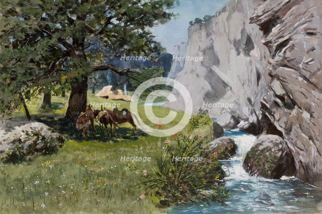 Rest under Rocks, c1876. Creator: Stanislaw Witkiewicz.