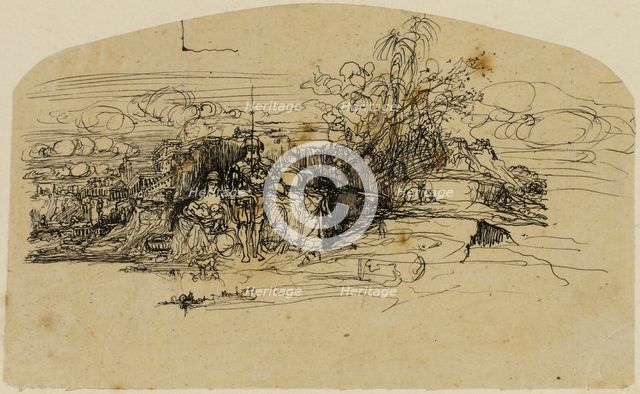 Rest with the Guard, n.d. Creator: Rodolphe Bresdin.