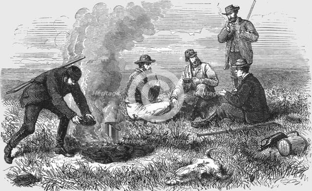 'Rest after the Chase; A Buck Hunt in a South African Colony', 1875.  Creator: Unknown.