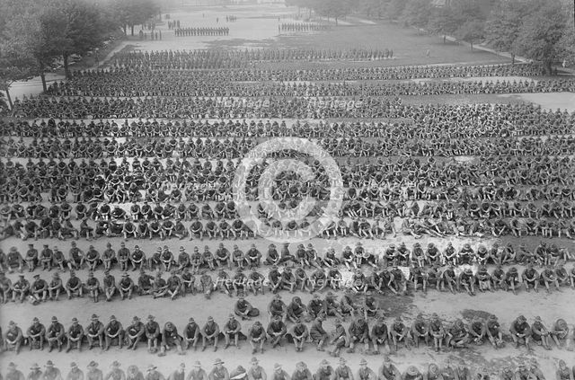 Rest after inspection, 1917. Creator: Bain News Service.