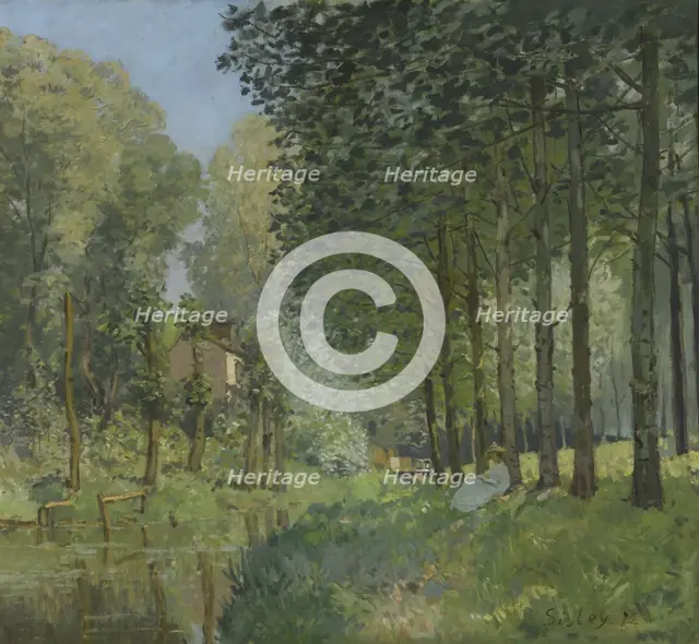 Rest along the Stream. Edge of the Wood, ca 1878. Artist: Sisley, Alfred (1839-1899)