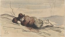 Rest in the Country (Sancho Panza). Creator: Honore Daumier