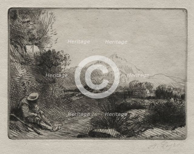 Rest of the Traveler. Creator: Alphonse Legros (French, 1837-1911).