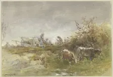 Rest on the field, 1882. Creator: Anton Burger