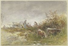 Rest on the field, 1882. Creator: Anton Burger