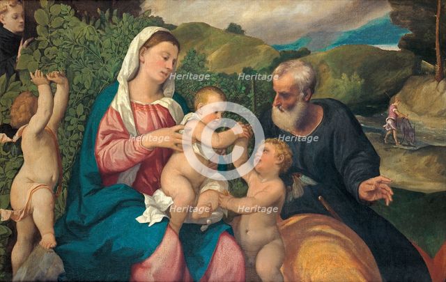 Rest on the Flight into Egypt, 1520s. Artist: Veronese (de' Pitati), Bonifacio (1487-1553)