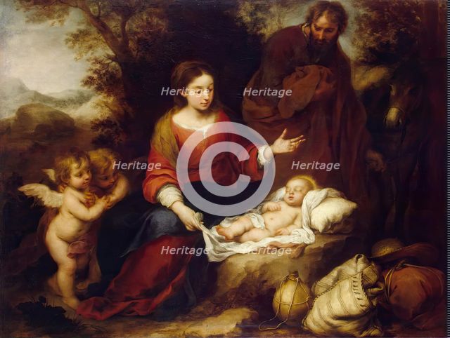 Rest on the Flight into Egypt, 1665. Creator: Bartolomé Esteban Murillo.