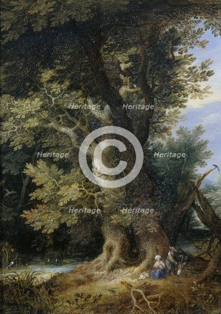 Rest on the Flight into Egypt, 1600-1699. Creator: Unknown.